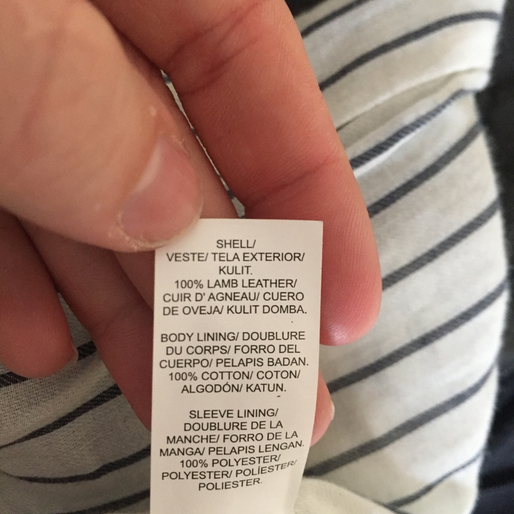 XS Lucky Brand 100% Lamb Leather Jacket - Picture 6 of 6